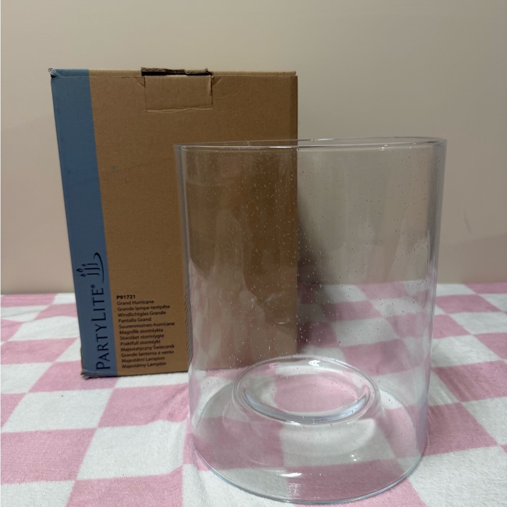 PartyLite Transparent Glass Candle Holder
